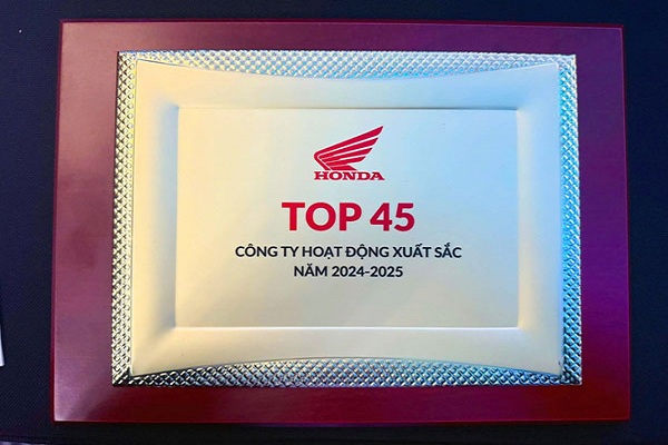 Hệ thống xe máy Nam Bình vinh dự đạt TOP 45 công ty hoạt động xuất sắc 2024 - 2025